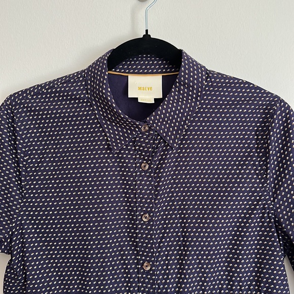 Maeve Purple Patterned Button Down Tunic - Picture 5 of 8
